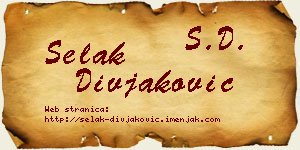 Selak Divjaković vizit kartica